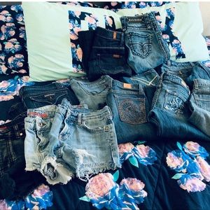 Bundle lot of jeans and jean shorts size XS 0 00